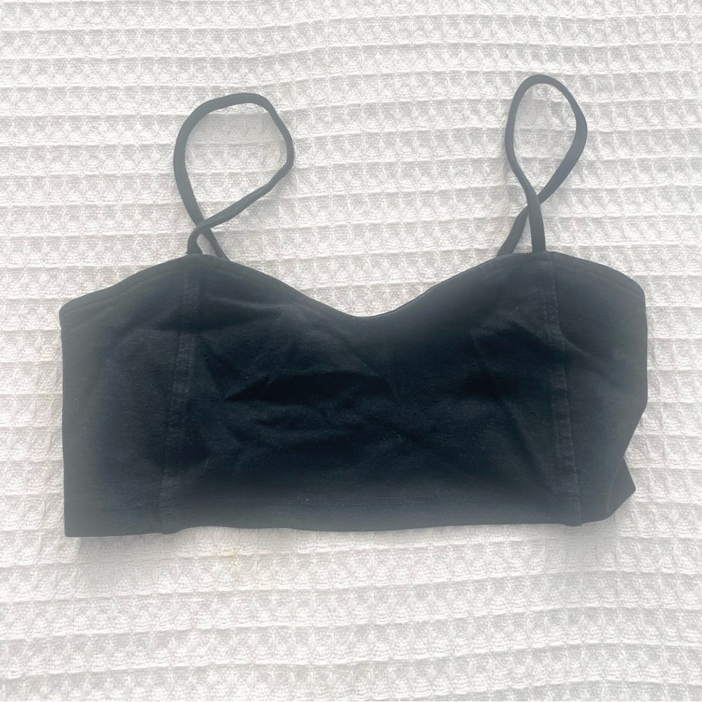 Brandy Melville black cage back bralette OS